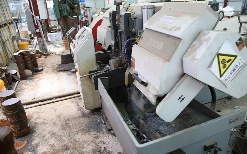Steel plate cutting for custom OEM fitness equipment manufacturing at LanDer factory